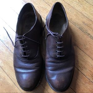 FRYE lace brown flats